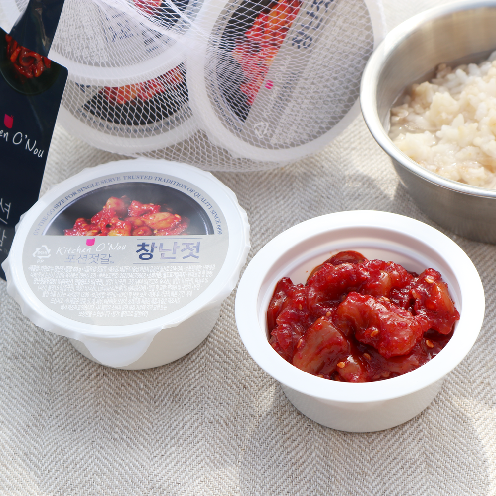 강경 오늘식탁 창란젓 소포장 포션 젓갈 캠핑 여행 도시락 국내제조 60g, 10개 - 상세 이미지 3