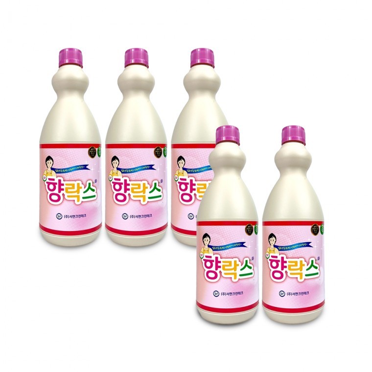 서연 향락스(1L)-5개 표백제 배수관 화장실청소 곰팡이 섬유얼룩제거 - 메인 이미지
