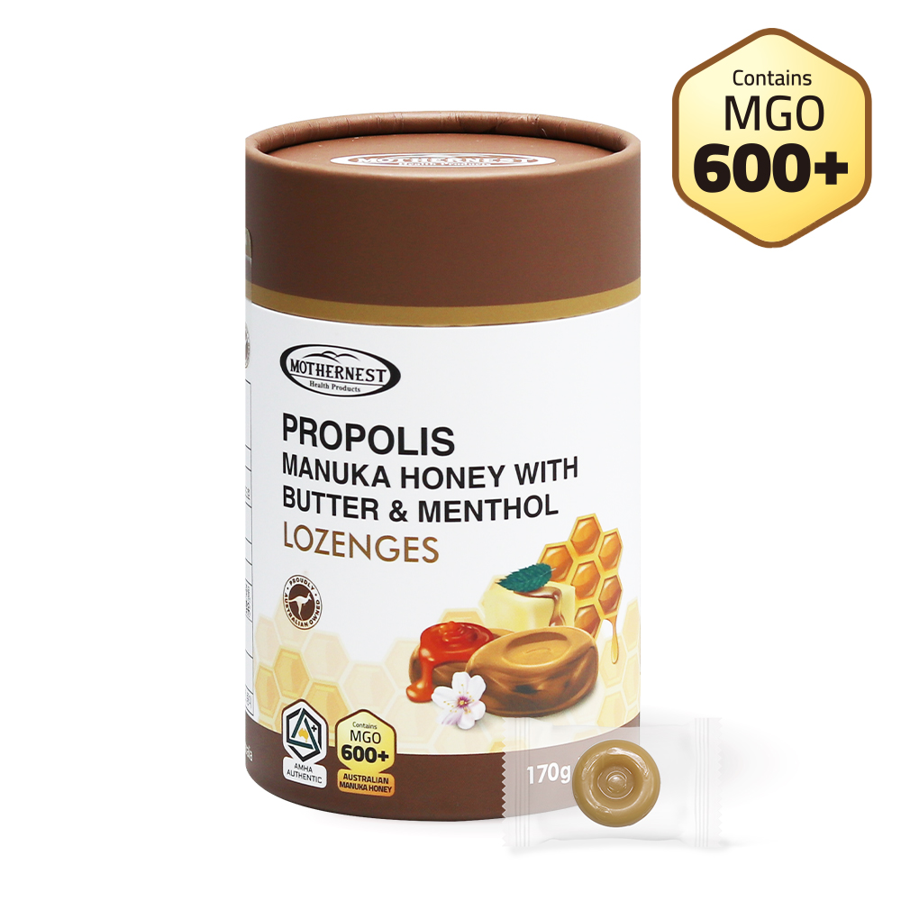 마더네스트 호주산 프로폴리스 마누카허니 버터멘톨 캔디 (MGO600+) 170g, 1개 - 상세 이미지 2