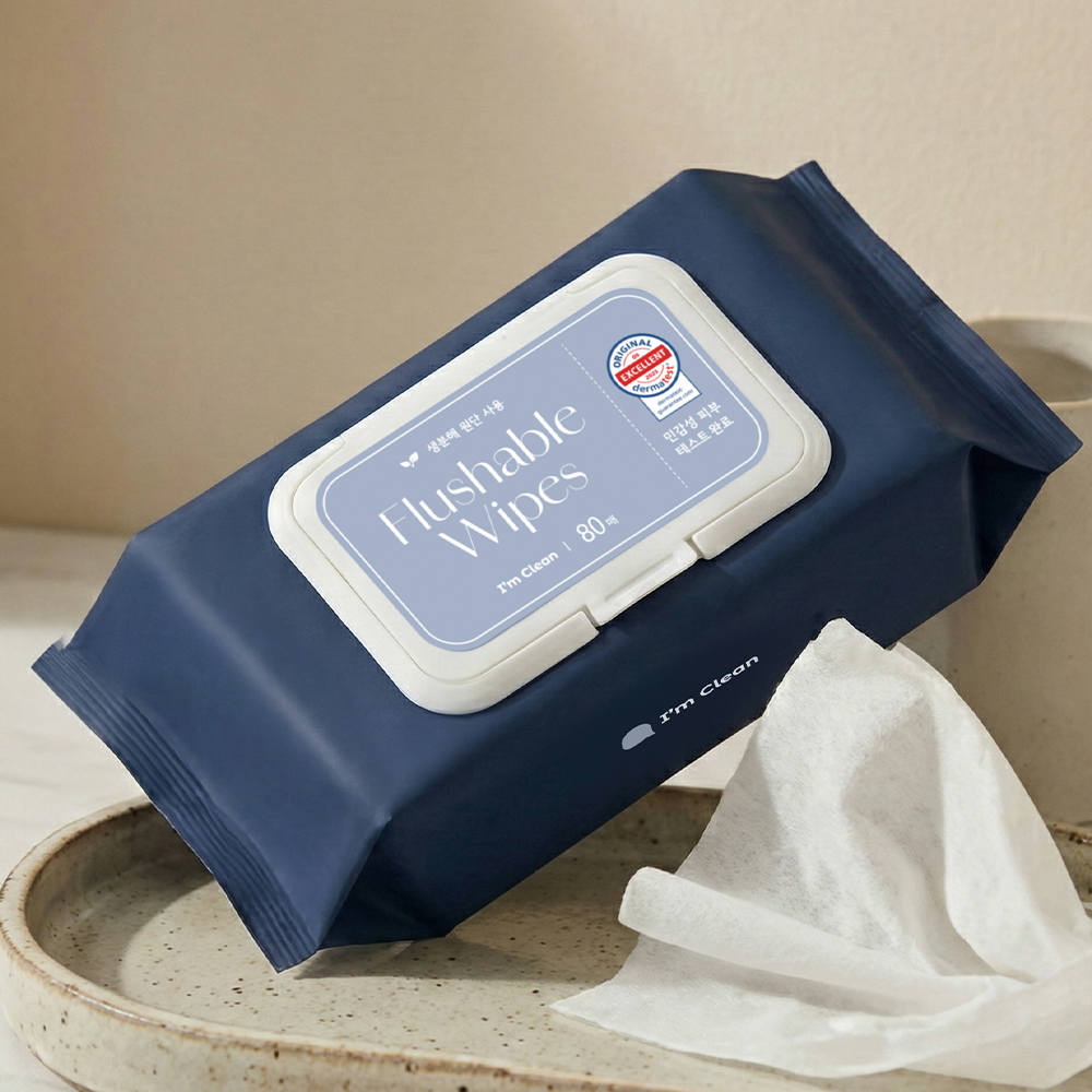 아임클린 비데물티슈 비데티슈 80매, 10개