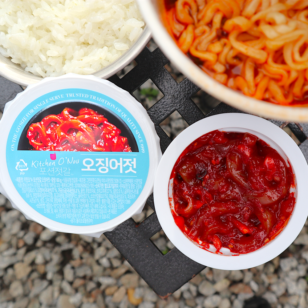 강경 오늘식탁 국내산 오징어젓갈 소포장 포션 젓갈 캠핑 여행 도시락 60g, 5개 이미지 6