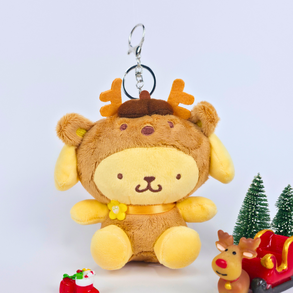 산리오 인형키링 꽃사슴 루돌프 코스튬 가방고리 헬로키티 시나모롤 포차코 성수동 팝업 키홀더 이미지 7