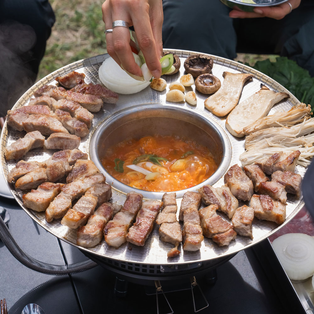 헬리녹스 전립투 스토브 원 코리안 그릴 세트 버너 구이팬 냄비 익스텐션 레그 파우치 포함 - 상세 이미지 2