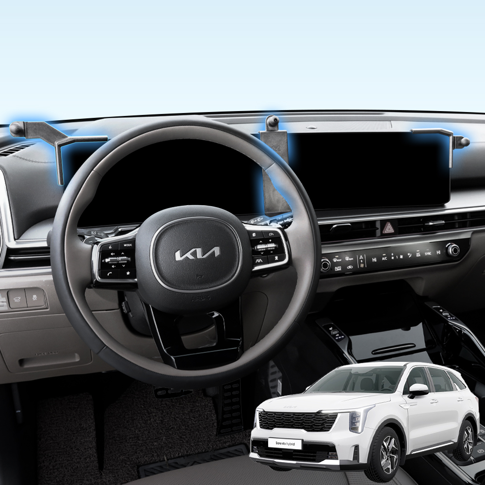 픽스 더 뉴 쏘렌토 4세대 MQ4 페이스리프트(24년식 이후) 전용 차량용 핸드폰 거치대 중앙 마운트