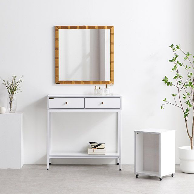가구의서 G8153 스틸 서랍화장대 의자세트 800x400x820mm - 메인 이미지
