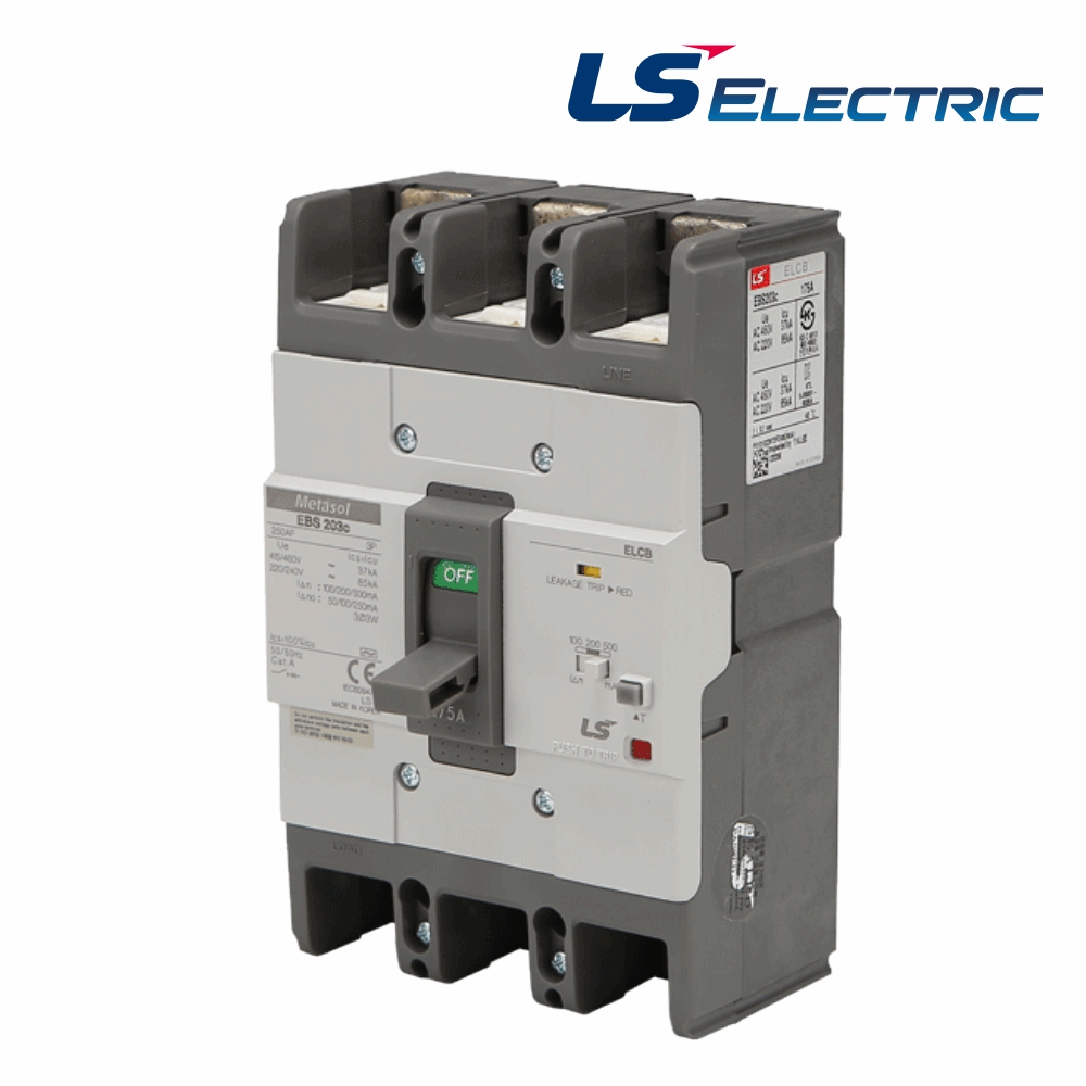 LS 산업용 ELCB 누전차단기 EBS 203C 3P 175A 85kA 분전함 LS일렉트릭 - 상품 이미지