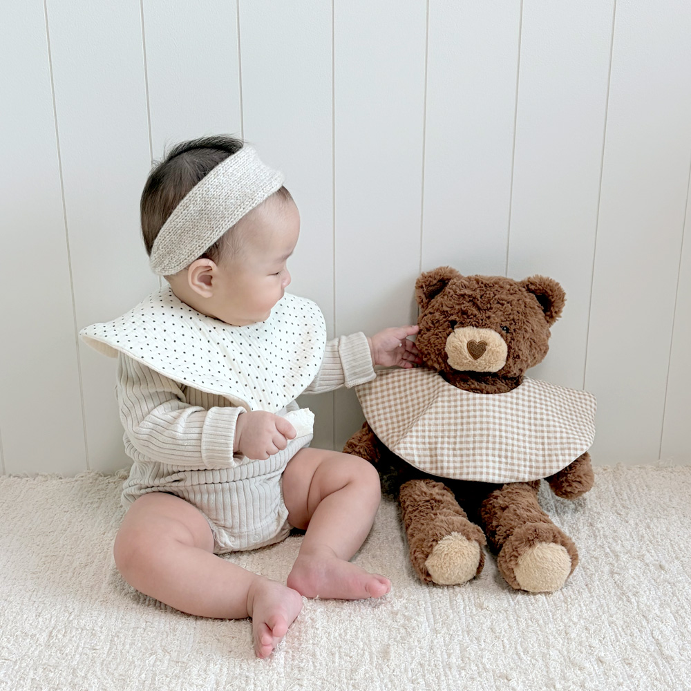 아기 턱받이 롤링 빕 이유식 침받이