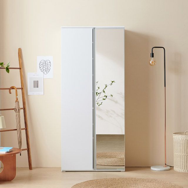 가구의서 C3541 높은 거울 신발장 800x330x1828mm - 메인 이미지