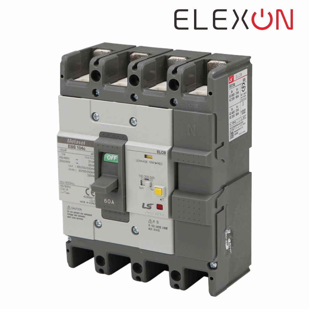 LS 산업용 ELCB 누전차단기 EBS 104C 4P 60A 85kA 분전함 LS일렉트릭 - 상세 이미지 2