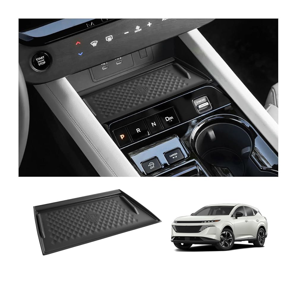 LUWU Center Console 무선 충전 매트 2025 센터 실리콘 무라노 먼지 방지 콘솔 액세서리 패드 보호 SL/SV/플래티넘 미끄럼 1 Red - 상품 이미지