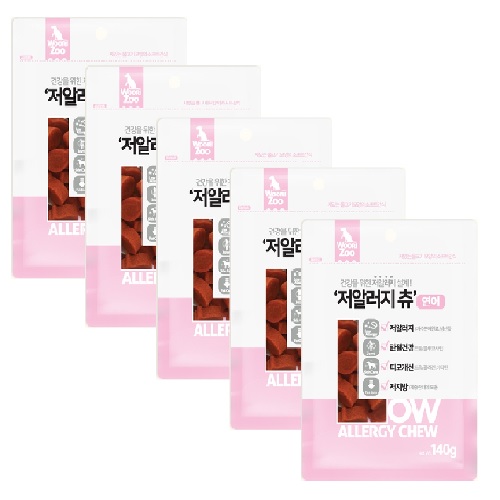 잘먹는 우리주 저알러지 소프트간식 가수분해 츄 연어, 140g, 5개 - 상품 이미지