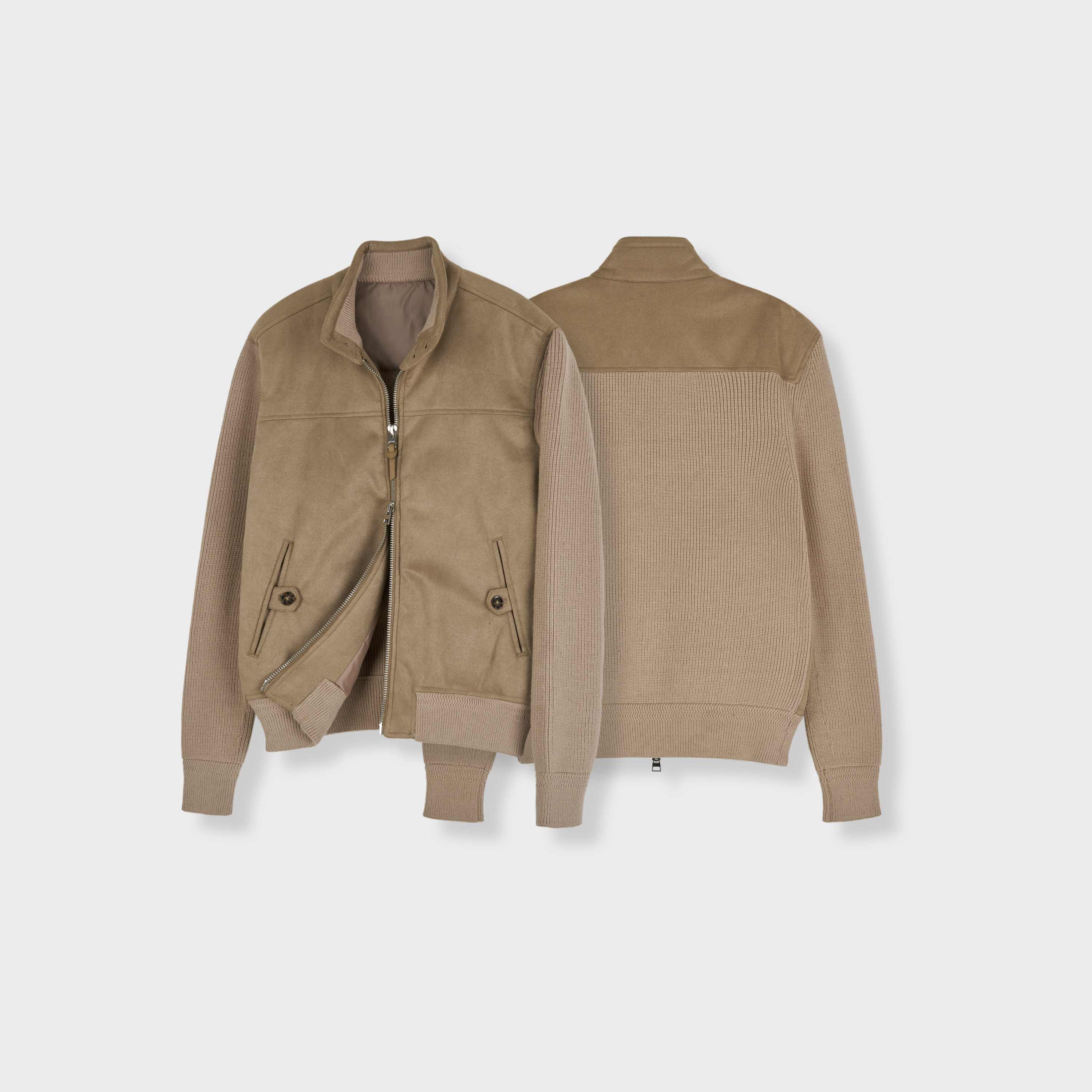 인무드 웨이드 헤링턴 블루종패딩 덕다운 니트패딩 제품 이미지