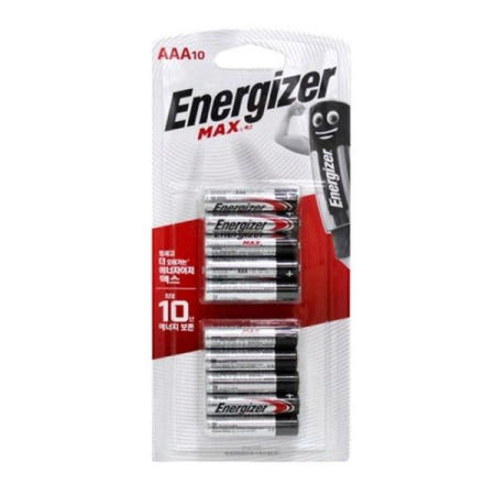 [제스트커스텀]용품 에너자이저 알카라인 건전지 맥스 AAA 10개입 일회용 개(1개입) E92BP10