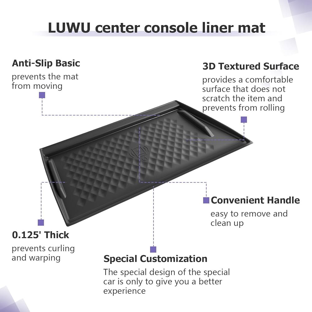 LUWU Center Console 무선 충전 매트 2025 센터 실리콘 무라노 먼지 방지 콘솔 액세서리 패드 보호 SL/SV/플래티넘 미끄럼 1 Red - 상세 이미지 3