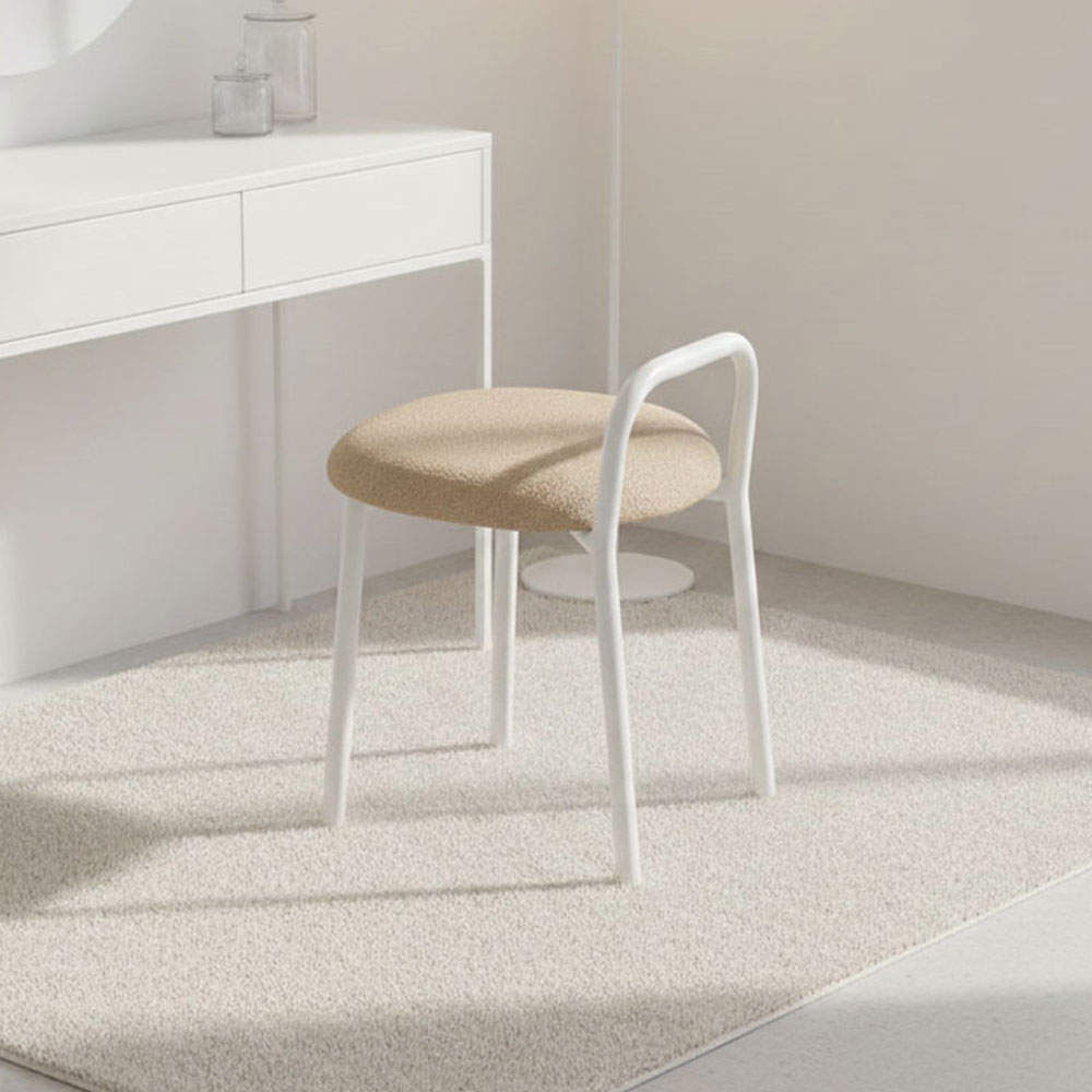 켈린 화장대의자 인테리어 원형 사각 스툴 의자 패브릭