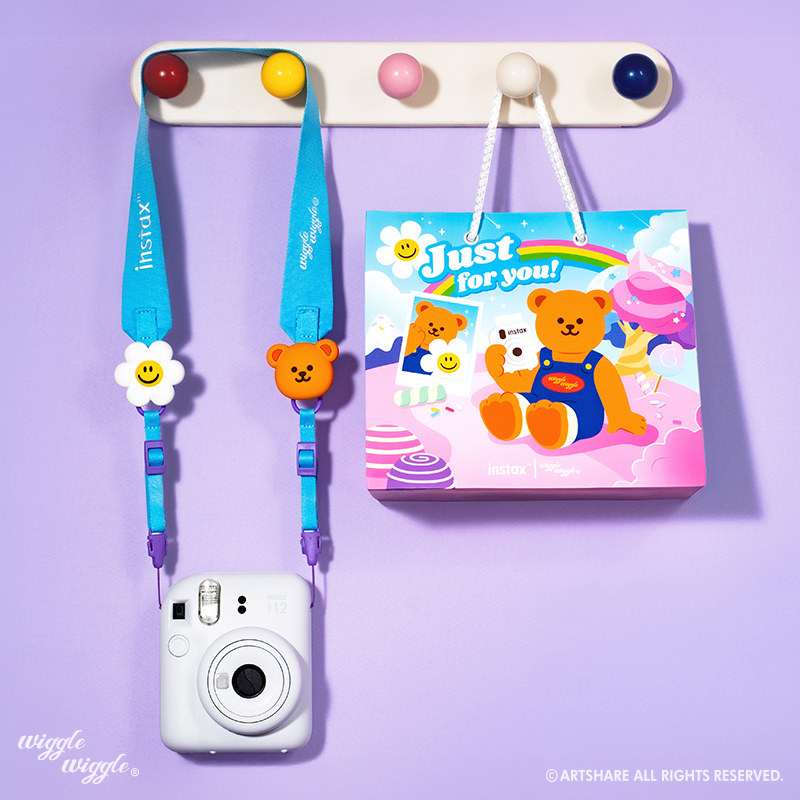 [국내정품] 인스탁스 미니12X위글위글 스트랩 콜라보 패키지