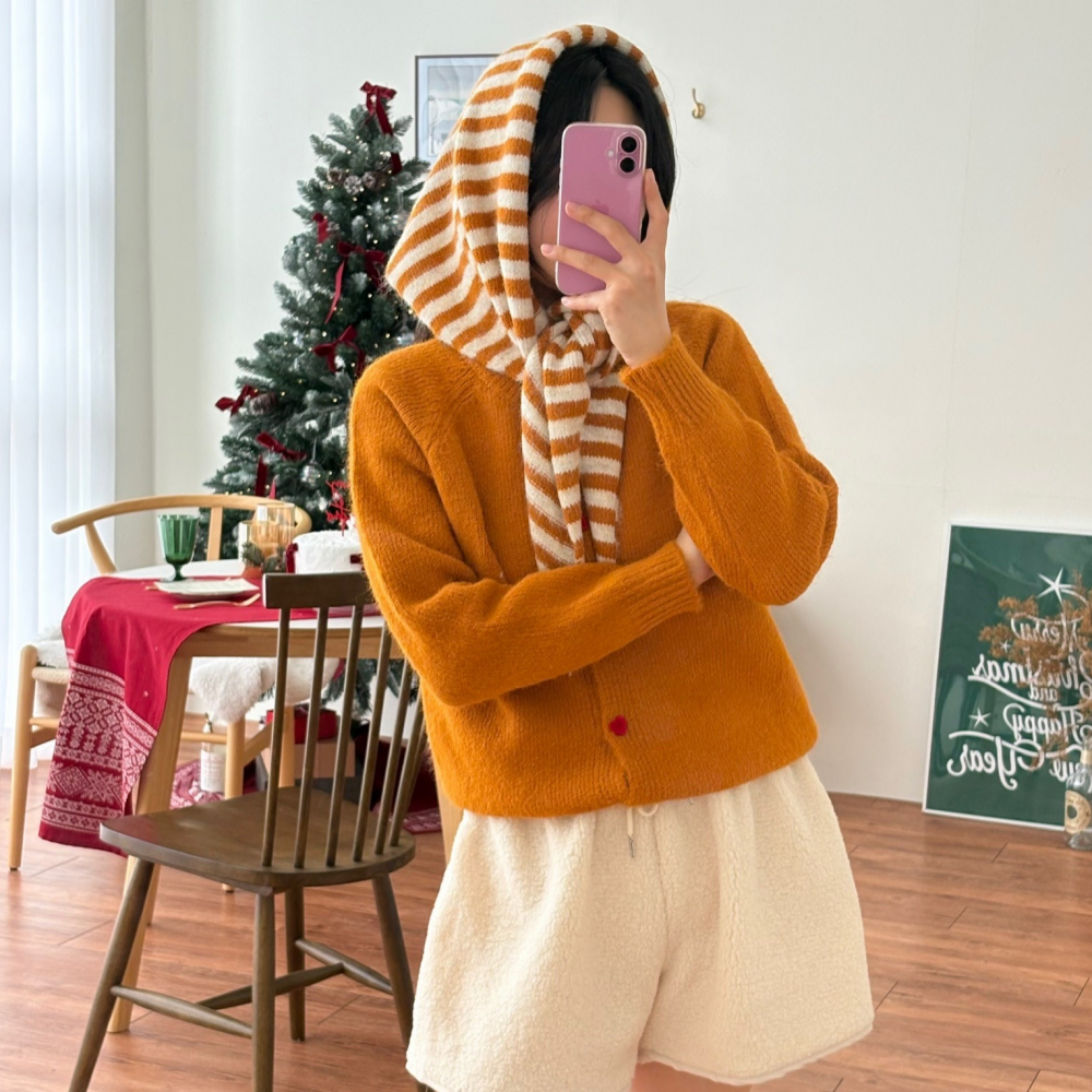 울가디건 가디건세트 숄머플러 삼각숄 삼각머플러 - 상세 이미지 5