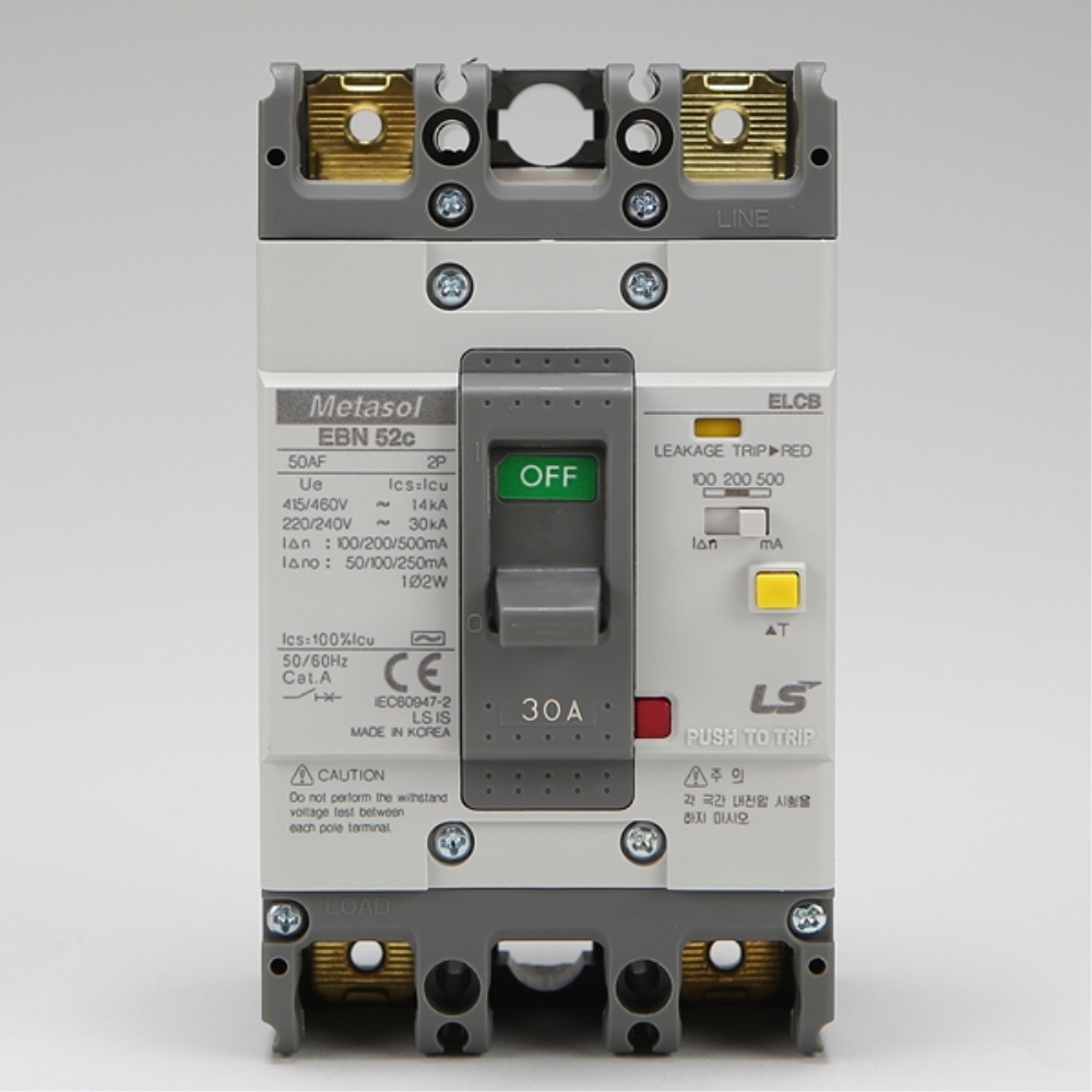 LS 산업용 ELCB 누전차단기 EBN 52C 2P 30A 30kA 분전함 LS일렉트릭 - 상세 이미지 3