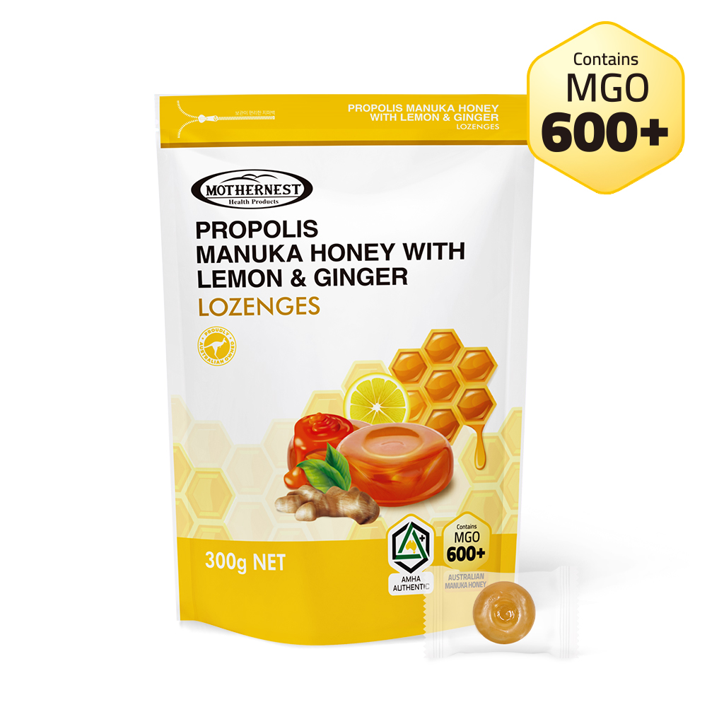 마더네스트 호주산 프로폴리스 마누카허니 레몬진저 캔디 (MGO600+) 300g, 10개 - 상세 이미지 2