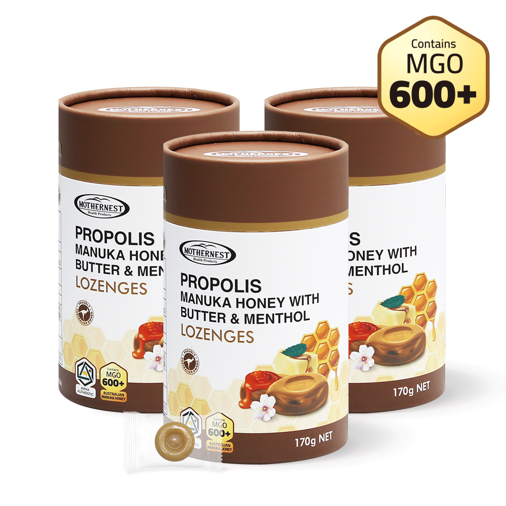 마더네스트 호주산 프로폴리스 마누카허니 버터멘톨 캔디 (MGO600+) 170g, 3개 - 상세 이미지 2