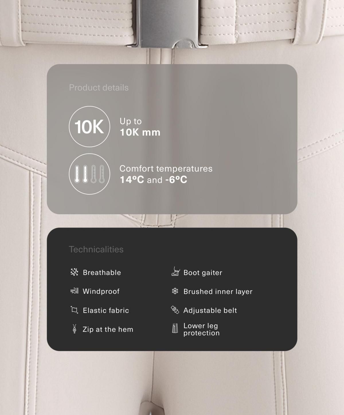 오이쇼 테크니컬 방수 플레어 스키 팬츠 3942/626 PALEMINK - 상세 이미지 2