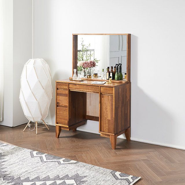가구의서 HZ290 멀바우 원목 화장대 900x450x1410mm - 상품 이미지