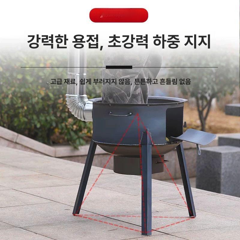 아궁이 가마솥 화덕 장작 화로대 드럼통 부뚜막 캠핑 야외 난로 - 상세 이미지 3