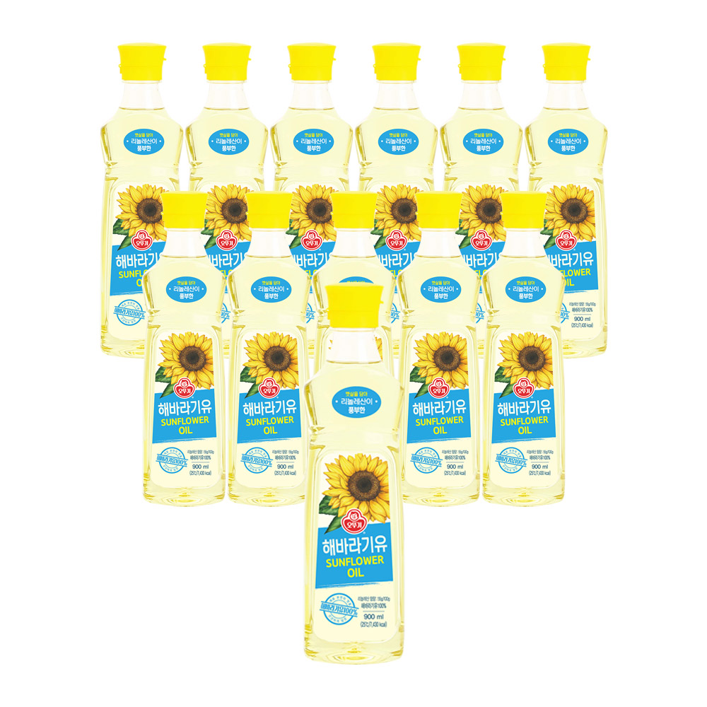 오뚜기 해바라기유 900ml, 12개 - 상품 이미지