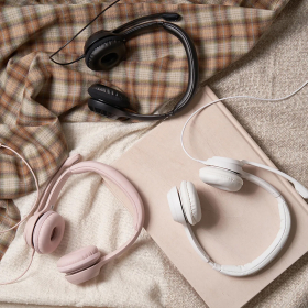 로지텍코리아 H390 USB 스테레오 유선 헤드셋 인강 어학 게임 경량 핑크 - 상세 이미지 2