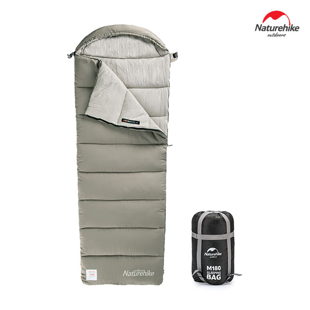 네이처하이크 코튼 침낭 M180 캠핑 경량 여름 면 차박용 좌-우 연결 세탁 가능