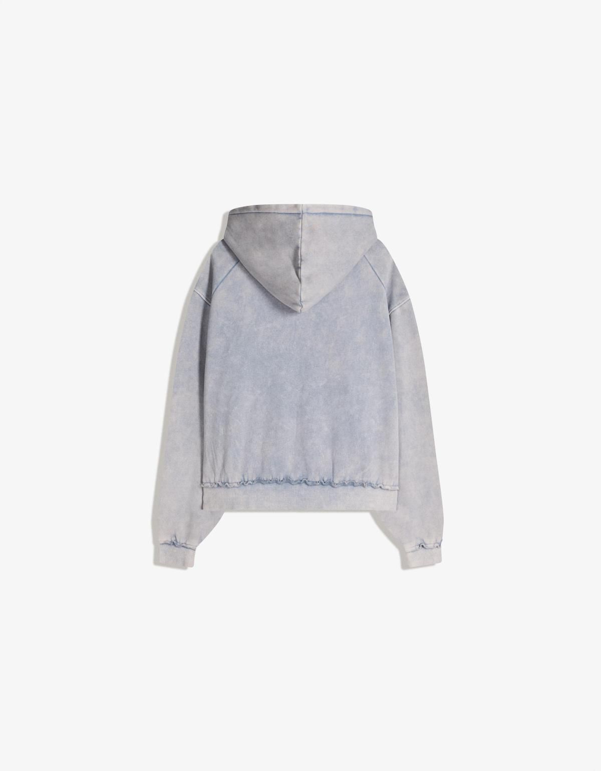 버쉬카 테크니컬 그레이 자수 후드 집업 7425/732 LIGHT BLUE - 상세 이미지 2
