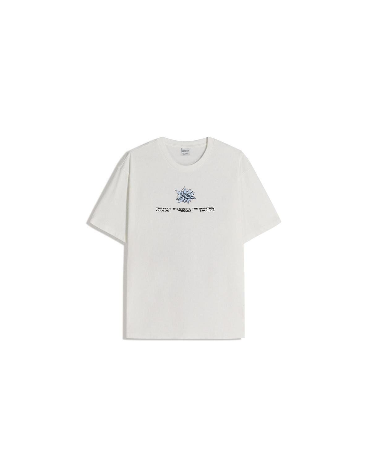 버쉬카 프린트 오버핏 반팔 티셔츠 0911/696 OFF WHITE - 상세 이미지 3