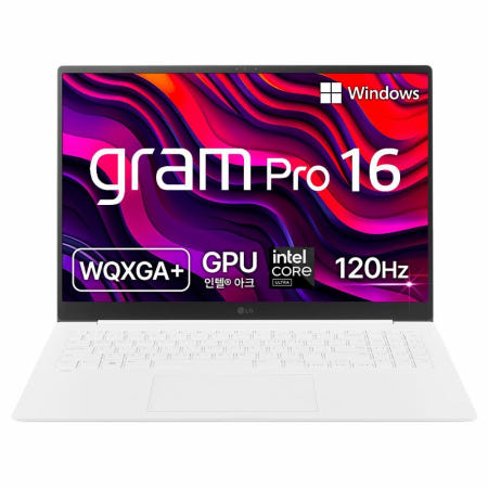 LG전자 LG전자 2024 그램 Pro 16 코어 울트라5 인텔 Arc, 512GB, 32GB, WIN11 Home, 16Z90SP-KA5CK