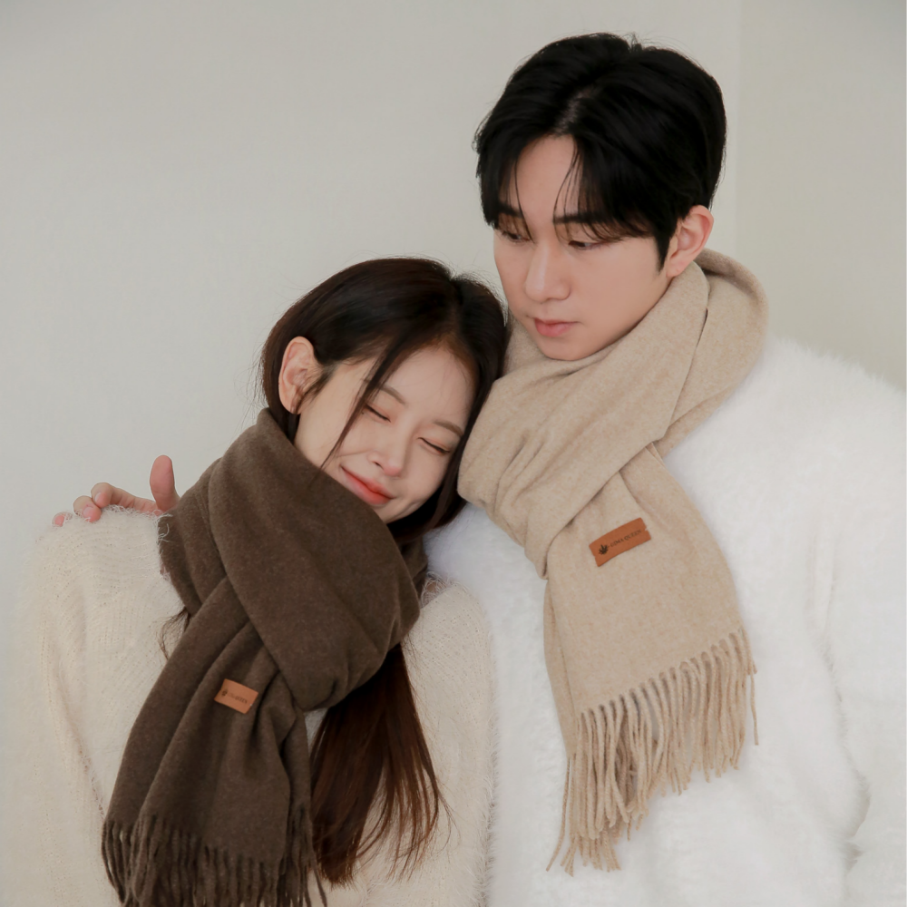 캐시미어머플러 커플목도리 남자 여자 니트 롱 겨울 제품 이미지