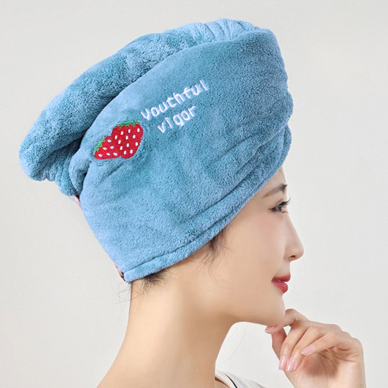 1+1 극세사 헤어캡 샤워캡 사우나모자 - 상세 이미지 3