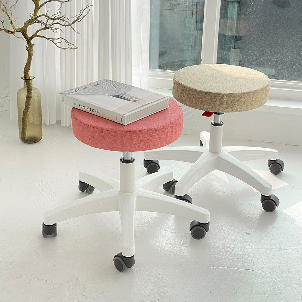 뷰티즈체어 BD01 원형 보조 의자 미용 바퀴 스툴 이동식 다용도 진료