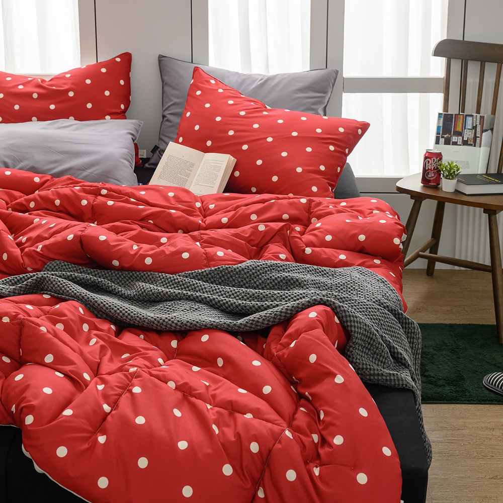 나라데코 도트 패턴 소음없는 세미마이크로 항균 차렵 이불 SS