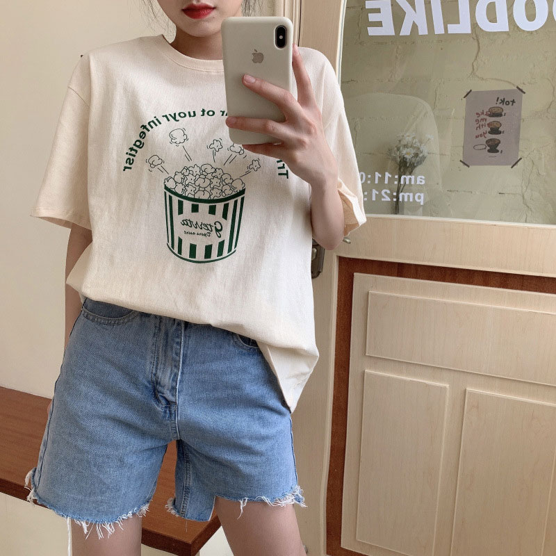 1+1 캐주얼 여성 박스티 5종 오버핏 반팔티 - 상세 이미지 2