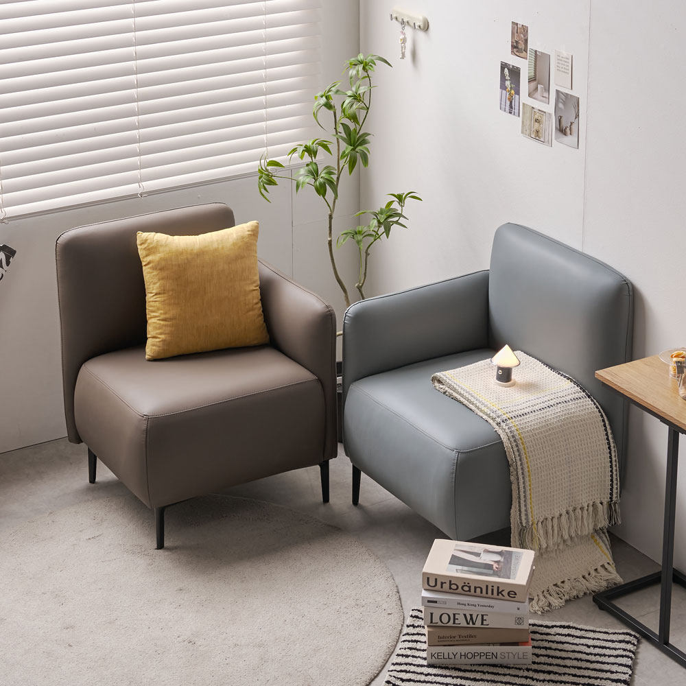 조이브 미니 카페소파 실리콘가죽 인테리어 라운지 소파