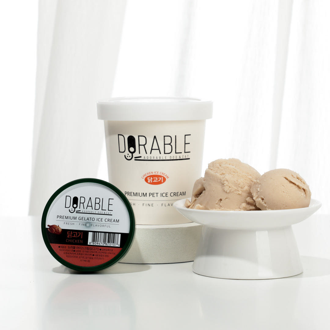 도러블 강아지 아이스크림 수제 젤라또 강아지간식 닭고기 120ml - 메인 이미지