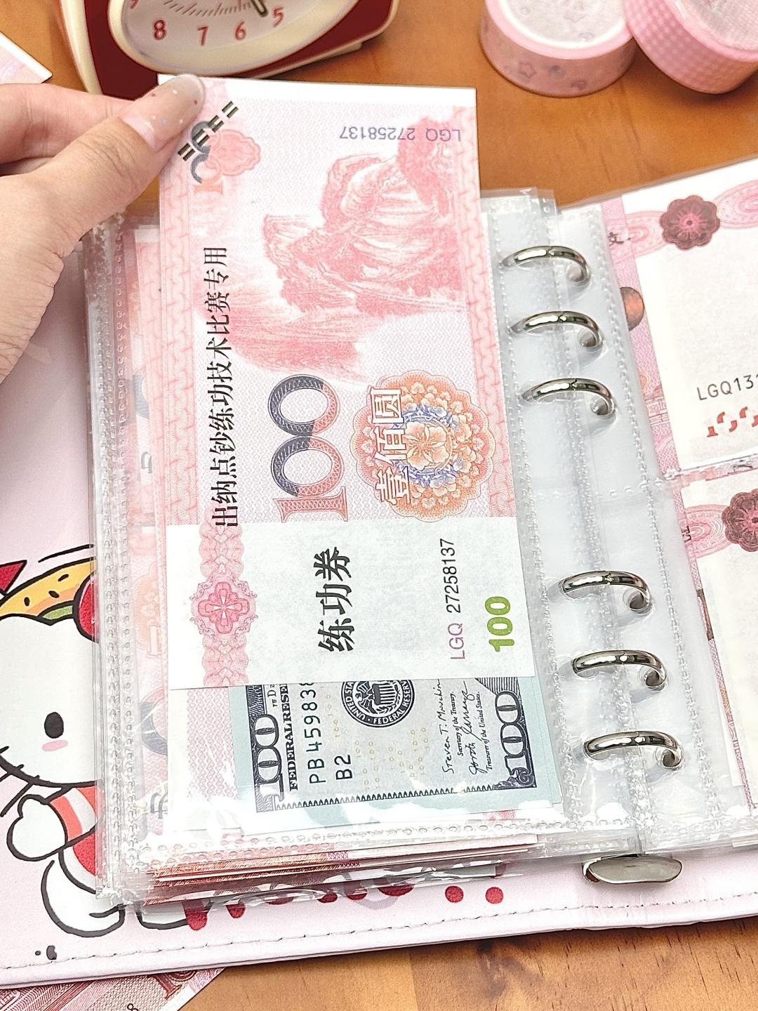 핑크 예쁜 가계부 포켓 머니수납 다이어리 바인더 노트 20장 이상+365일 내지 - 상세 이미지 4
