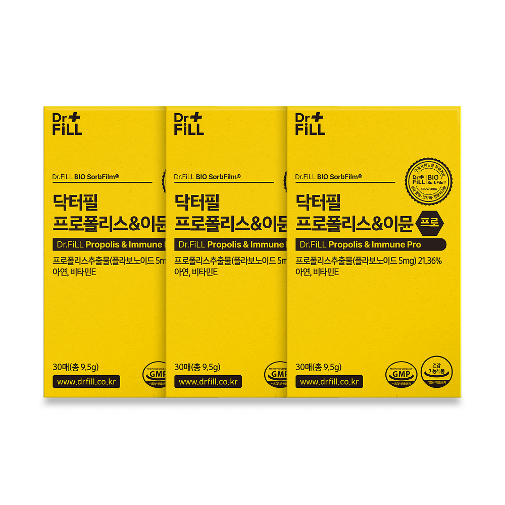 닥터필 프로폴리스 이뮨 프로 필름 30매, 3개 - 상품 이미지