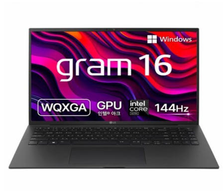 LG전자 2024 그램 16 코어Ultra5, 옵시디안 블랙, 512GB, 16GB, WIN11 Home, 16Z90S-GA5BK