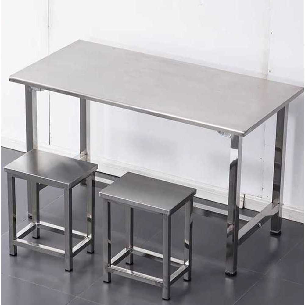 스테인레스 작업대 산업용 조립식 내식성 테이블 120x60cm 스틸 프레임 - 상세 이미지 3