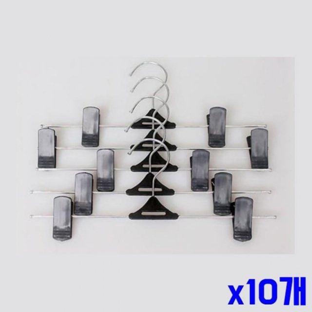 슬림 집게바지걸이 5p x10개 치마걸이 논슬립바지걸이 - 상품 이미지