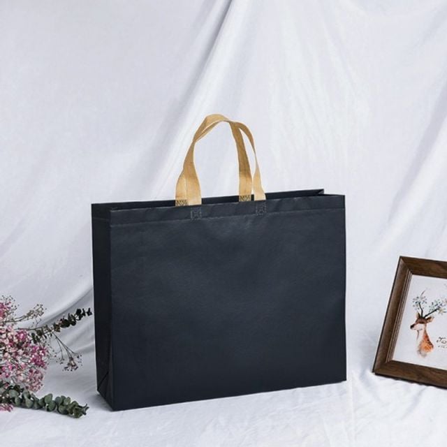 부직포 심플 추천 가방 10p(네이비) 꾸안꾸 (44x33cm) - 메인 이미지