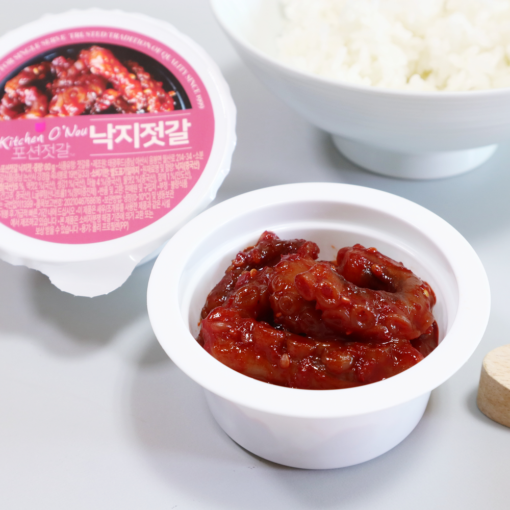 강경 오늘식탁 낙지젓갈 소포장 포션 젓갈 캠핑 여행 도시락 60g, 10개 이미지 6