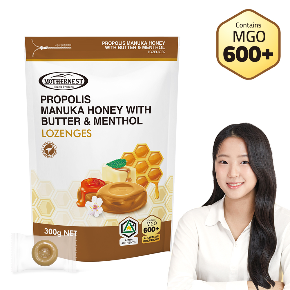 마더네스트 호주산 프로폴리스 마누카허니 버터멘톨 캔디 (MGO600+) 300g, 10개 - 상세 이미지 2