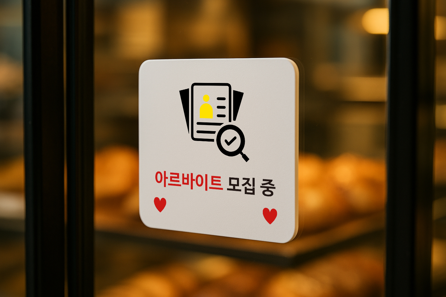 아르바이트 표지판 알바 모집 안내판 구인 표찰 안내 013 100x100 - 상세 이미지 3