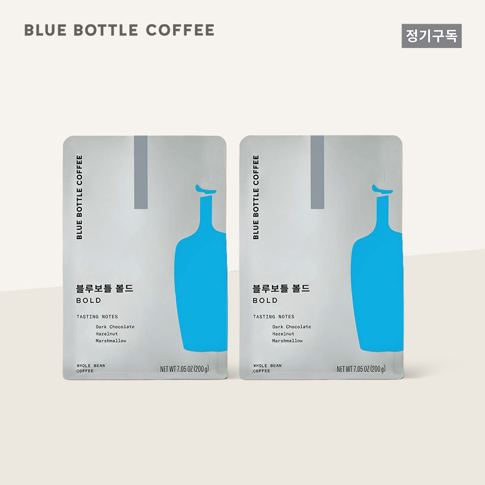 [구독전용][공식] 블루보틀 커피 블렌드 볼드 홀빈 원두 200g x 2개 Blue Bottle Coffee Blend Bold - 상품 이미지